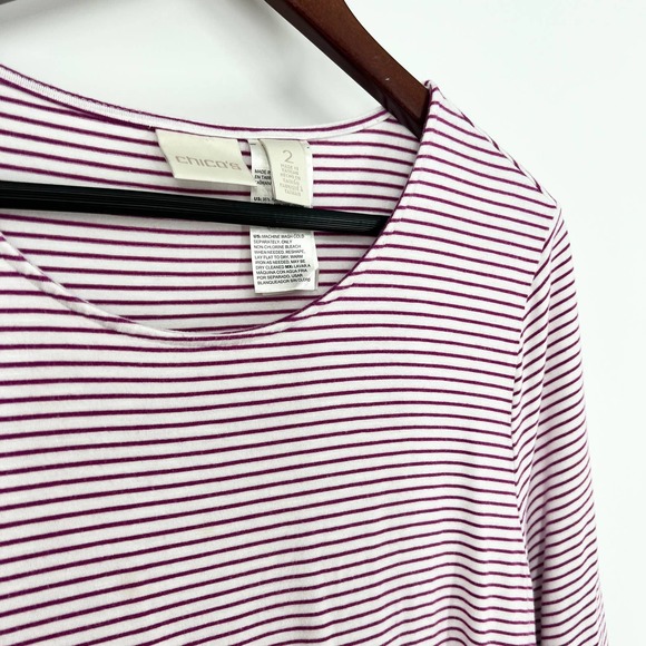 Chico’s Size 2 of Large L Loose Fit Lounge Top Shirt Blouse - Picture 2 of 4